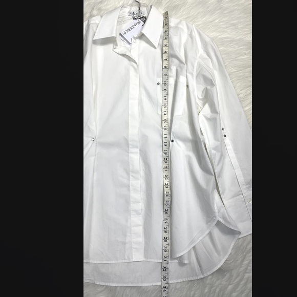 JW Anderson Oversized Pleated Boyfriend Button Down Shirt sz 10 NWT - Picture 7 of 10